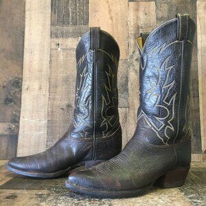 Tony Lama Gold Label Vintage Cowboy Boots Mens 8.5 EEE